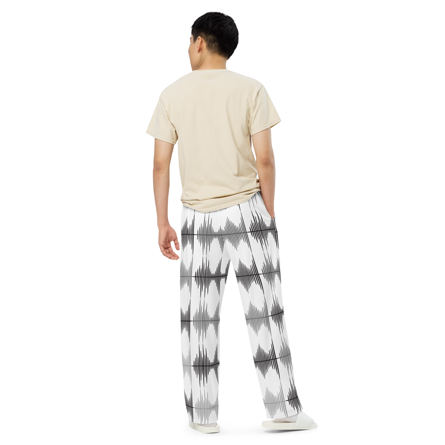 SleepSoundPeace: All-over print unisex wide-leg pants